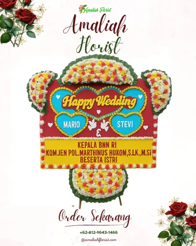 Karangan Papan Bunga Pernikahan di Helvetia